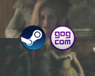Скриншоты из обеих игр Remothered, с логотипами Steam и GOG сверху.