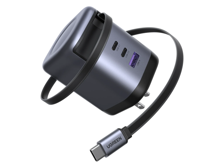 Зарядное устройство Ugreen Nexode 100W с выдвижным кабелем USB-C. (Источник изображения: Ugreen)