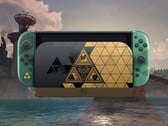 На изображении представлена консоль Nintendo Switch с игрой «Zelda 40th Anniversary Edition»