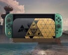 На изображении представлена консоль Nintendo Switch с игрой «Zelda 40th Anniversary Edition»