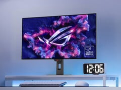 Первый игровой WOLED-монитор Asus с частотой 540 Гц будет иметь глянцевое покрытие TrueBlack, как у ROG Strix OLED XG32UCWMG, изображенного здесь. (Источник изображения: Asus)