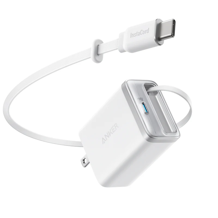 Зарядное устройство Anker Nano (35 Вт, встроенный выдвижной кабель USB-C). (Источник изображения: Anker)