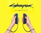 Cyberpunk 2077: Ultimate Edition логотип над Switch 2 Joy-Cons (Источник изображения: Nintendo of America с правками)