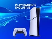 Баннер, рекламирующий эксклюзивные игры для PlayStation, изображён вместе с консолью PS5