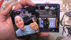 Разборка Galaxy Z Flip 7 доказывает, что флип-телефон от Samsung - это что угодно, только не пылезащита. (Источник изображения: JerryRigEverything)