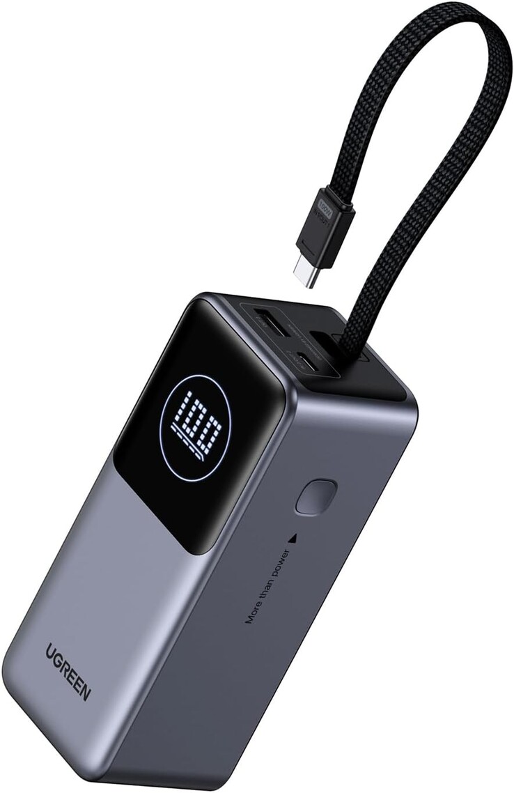 Ugreen Nexode Power bank 20000mAh 130W со встроенным кабелем USB-C. (Источник изображения: Ugreen)