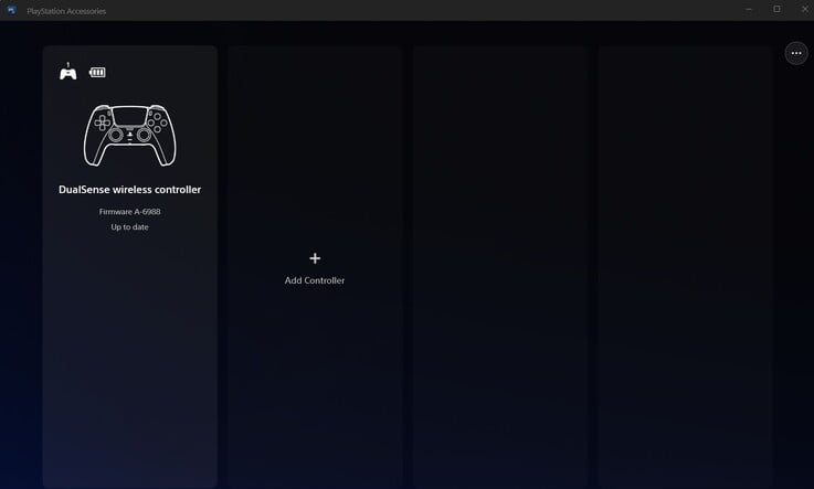Устройство RH-5189 без проблем регистрируется в приложении Sony «PlayStation Accessories» для Windows.
