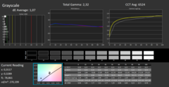 CalMAN ColorChecker grayscale (после калибровки)