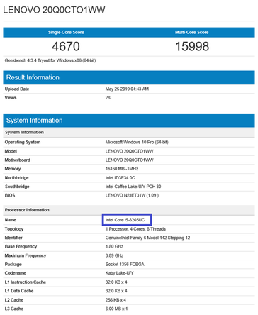 Результаты с Geekbench. (Изображение: Geekbench)