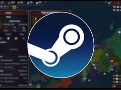 Изображение с логотипом Steam и игрой Age of History 3, которая сейчас продаётся в Steam со скидкой 80%.