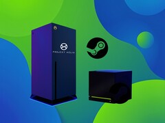 Макет Project Helix показан рядом со Steam Machine