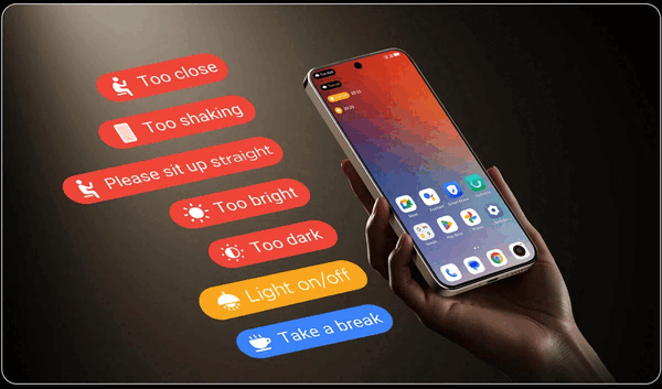 Модель TCL P80 Ultra оснащена интеллектуальным помощником для защиты зрения.