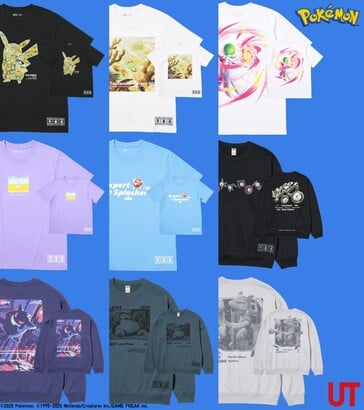 Некоторые из футболок из предстоящей коллаборации Pokémon x Uniqlo (Источник изображения: Uniqlo)