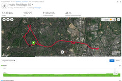 Запись маршрута велопрогулки, Nubia RedMagic 5S