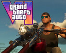 Баннер GTA 6, на котором изображен Джейсон на мотоцикле (Источник изображения: скриншот, Rockstar Games YouTube с правками)