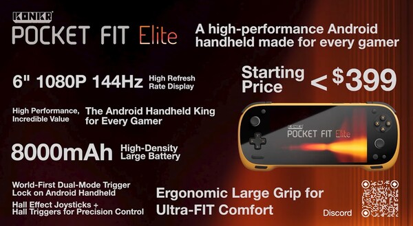 Технические характеристики Konkr Pocket Fit Elite. (Источник изображения: Ayaneo)