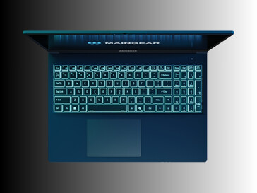 Вид сверху на игровой ноутбук Maingear Super 16 (Источник изображения: Maingear PR)