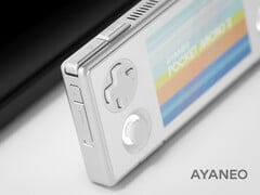 Крупный план устройства Pocket Micro 2 в двух цветовых вариантах.