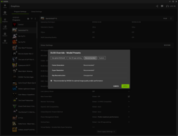 Установите предварительные настройки модели на 