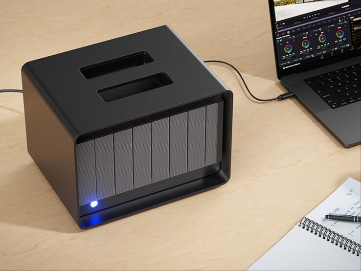 Рекламное изображение решения для хранения данных Seagate LaCie 8big Pro5 RAID.