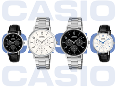 Слева направо на фото: Casio MTP-VT06L-1B, MTP-VT06D-7B, MTP-VT06D-1B и MTP-VT06L-7B.