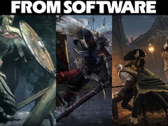 Коллаж с играми FromSoftware и логотипом компании (Источник изображения: FromSoftware, Steam с правками)