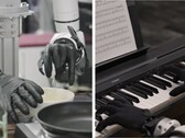 Genesis AI показывает, как роботизированные руки выполняют задачи, связанные с мелкой моторикой, например, разбивают яйца, нарезают помидоры, соединяют кабели и играют на пианино.