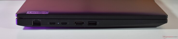 слева: RJ45-Ethernet, 2x Thunderbolt 4, HDMI, USB-A 3.2 Gen 1