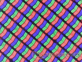 Четкие субпиксели RGB почти без зернистости