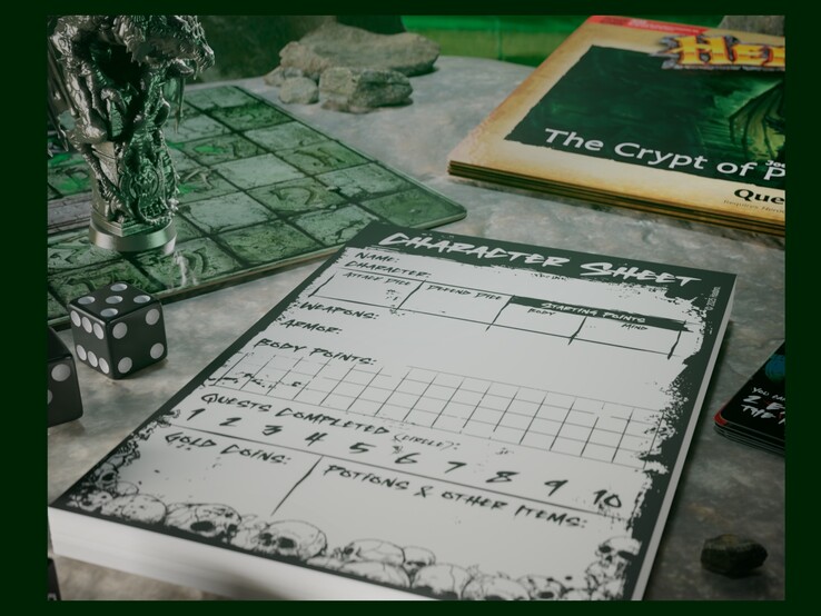 Расширение Crypt of Perpetual Darkness HeroQuest Джо Манганьелло поставляется с множеством высококачественных фигурок и игровых аксессуаров.