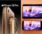Концептуальное изображение iPhone 18 Pro (слева) и 3D-печатный манекен iPhone Fold (справа). (Источник изображения: @ld_vova и Бен Гескин, отредактировано)