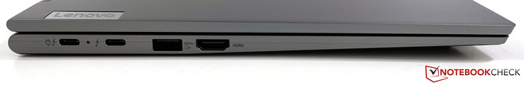 Левая сторона: 2x Thunderbolt 4 (40 Гбит, DisplayPort Alt-Mode 1.4, Power Delivery 3.0), USB-A (3.2 Gen.1), HDMI 2.0