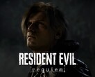 Леон Кеннеди на баннере с изображением Resident Evil Requiem