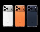 Новый прозрачный чехол Spigen Ultra Hybrid T доступен в глянцевом оранжевом, прозрачном белом и матовом синем цветах, соответствующих цветам iPhone 17 Pro (Max). (Источник изображения: Spigen)