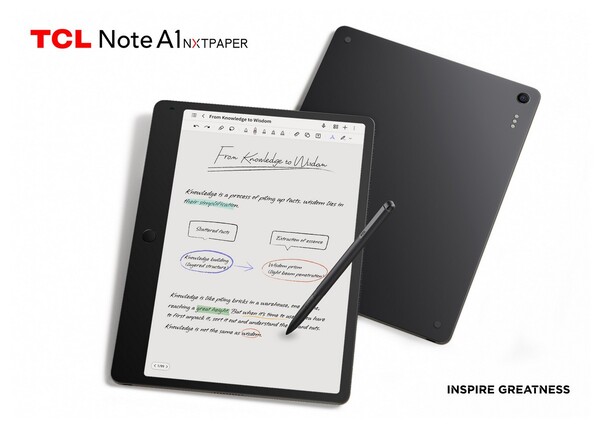 TCL Note A1 NxtPaper оснащен 11,5-дюймовым экраном с частотой обновления 120 Гц. (Источник изображения: TCL)