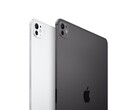 Крупный план задней панели iPad Pro в серебристой и черной отделке, подчеркивающий камеру и алюминиевую рамку (Источник изображения: Apple)