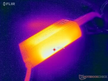 Адаптер переменного тока достигает температуры более 41 C при работе с высокими нагрузками