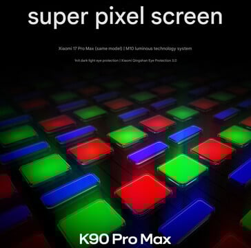 Дисплей Redmi K90 Pro Max (Источник изображения: Xiaomi - машинный перевод)