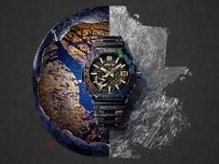 Лимитированная модель Casio MRG-B2100HS-9A Haruka отличается решетчатым дизайном циферблата, вдохновленным традиционными японскими ремеслами.