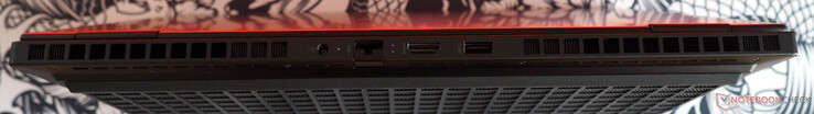 Задняя сторона: разъем питания, LAN, HDMI 2.1, USB-A 3.0