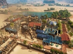 Изображение города в Stranded: Alien Dawn, которая сейчас продаётся со скидкой 50%.