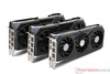 Gigabyte Radeon RX 9070 XT Gaming OC 16G (слева), Gigabyte Radeon RX 9070 Gaming OC 16G (в центре), Gigabyte Radeon RX 9060 XT Gaming OC 16G (справа)