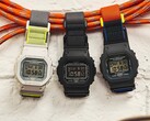 Casio добавляет магнитную застежку к своим классическим квадратным G-Shock. На фото (слева направо): G-Shock DW-5600MNC-7A8, DW-5600MNC-1, DW-5600MNC-8A2