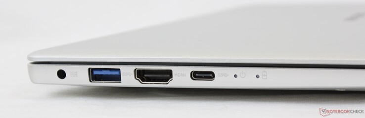 Слева: Вход питания, USB 3.0, HDMI, USB-C (DisplayPort, PowerDelivery)