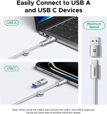Совместимость с USB-A и USB-C