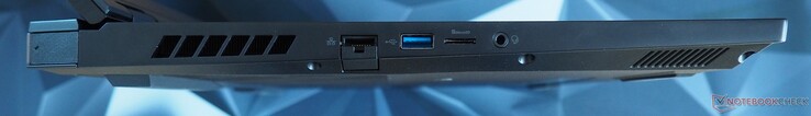 Левая сторона: LAN, USB-A 3.0, слот MicroSD, аудио разъем