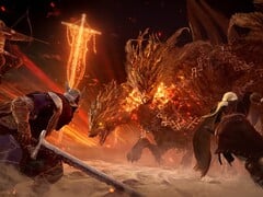 Кооперативный игровой процесс Elden Ring Nightreign против Tricephalos. (Источник изображения: Steam)