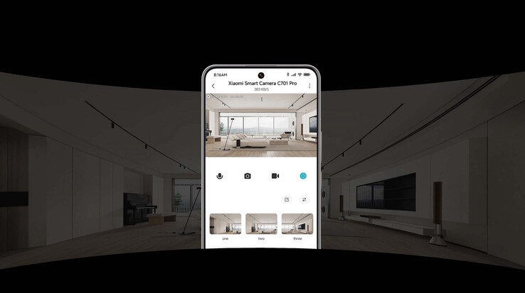 Xiaomi C701 Pro может охватывать большие пространства, поскольку два его датчика оснащены функцией панорамирования и наклона