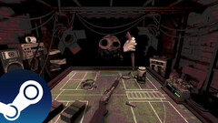 Скриншот из игры Buckshot Roulette, демонстрирующий жуткую атмосферу игры, когда Вы играете против дилера. (Источник изображения: Steam)