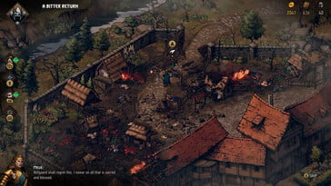 Изображение, на котором запечатлена деревня из игры «Thronebreaker: The Witcher Tales».